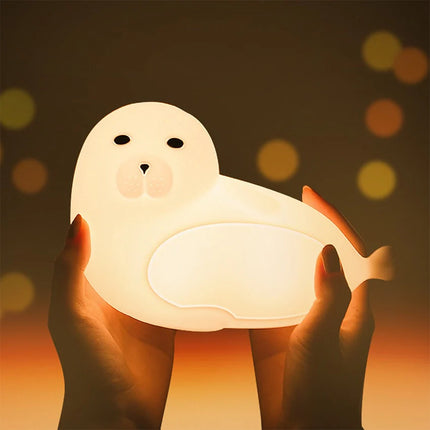 Luce notturna neonato foca in silicone