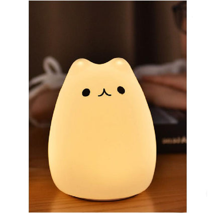 Luce notturna gatto silicone ricaricabile