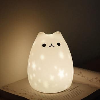 Luce notturna gatto silicone ricaricabile