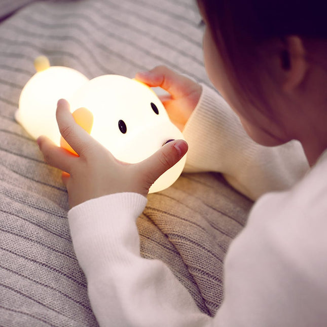 Luce notturna cane in silicone touch
