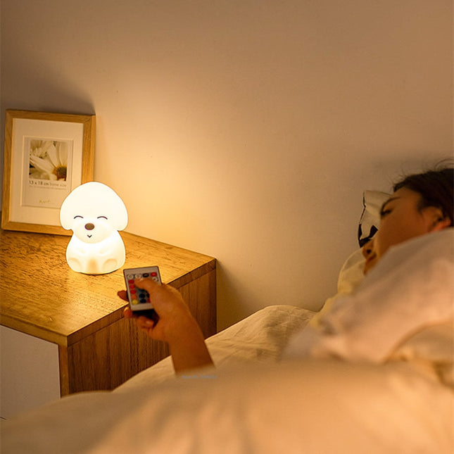 Luce notturna cucciolo silicone ricaricabile USB