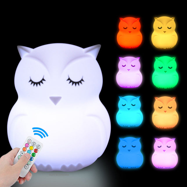 Luce notturna gufo silicone 9 colori