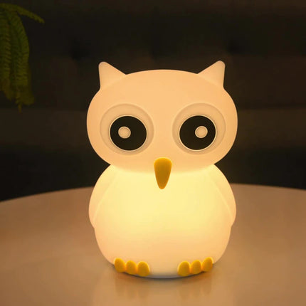 Luce notturna in silicone gufo touch