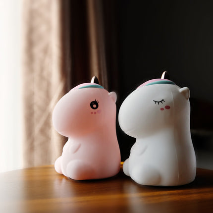 Luce notturna unicorno silicone colorata