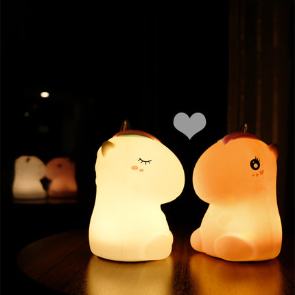 Luce notturna unicorno silicone colorata