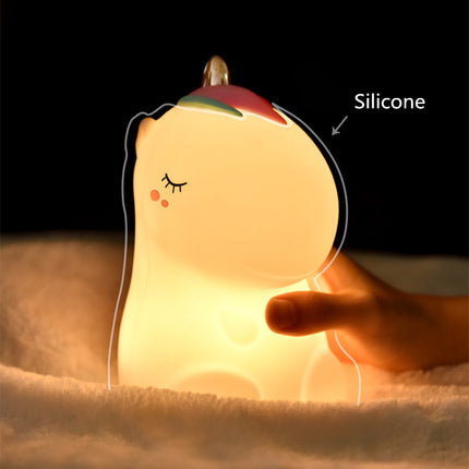 Luce notturna unicorno silicone colorata
