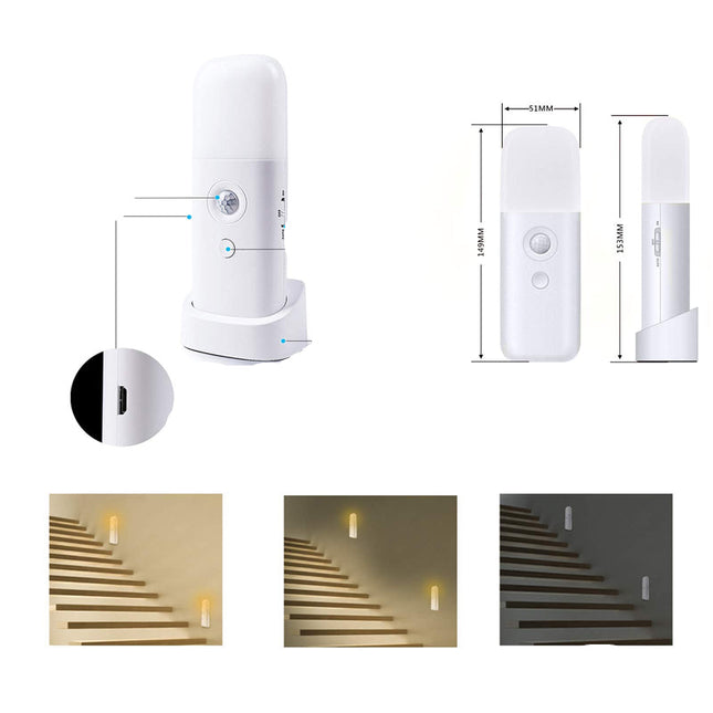 Luce notturna portatile con sensore