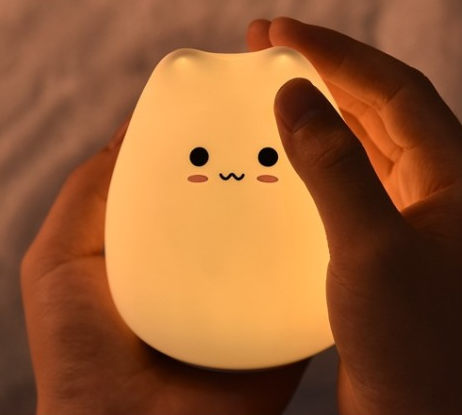 Luce notturna gattino in morbido silicone