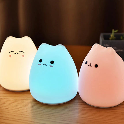 Luce notturna gattino in morbido silicone