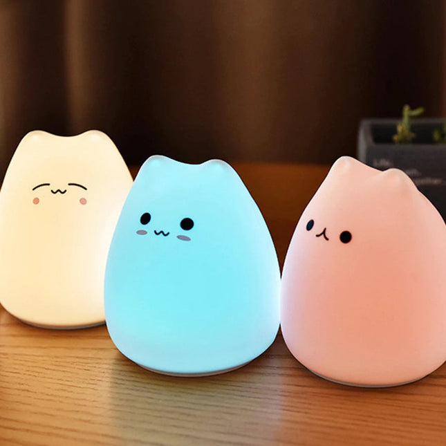 Luce notturna gattino in morbido silicone