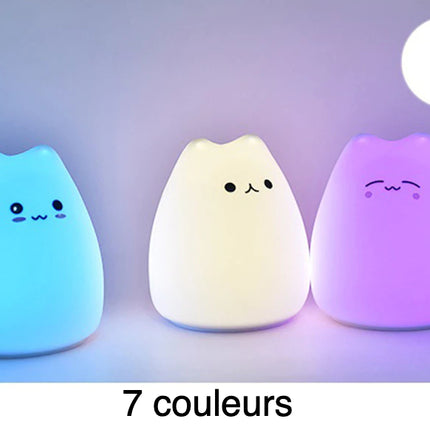 Luce notturna gattino in morbido silicone