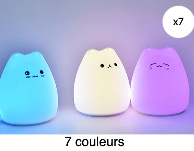 Luce notturna gattino in morbido silicone