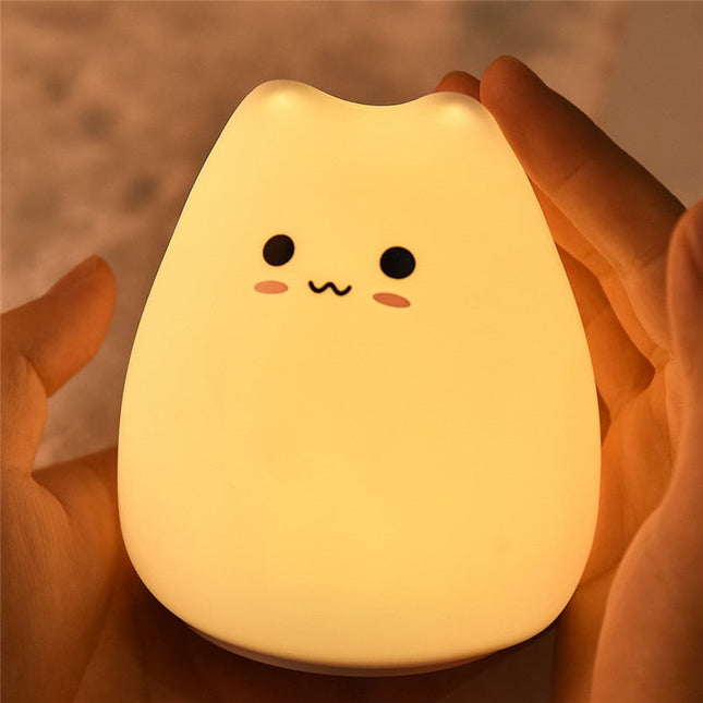 Luce notturna gattino in morbido silicone