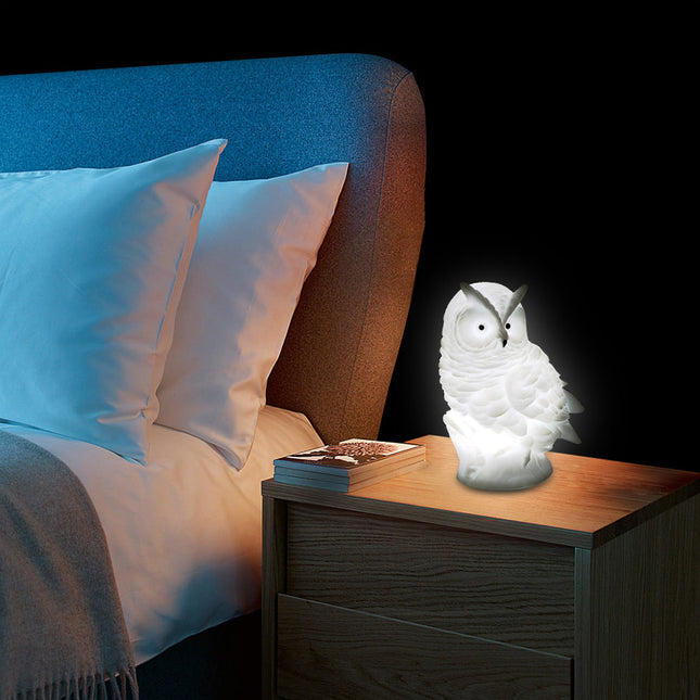 Lampada da comodino gufo in silicone