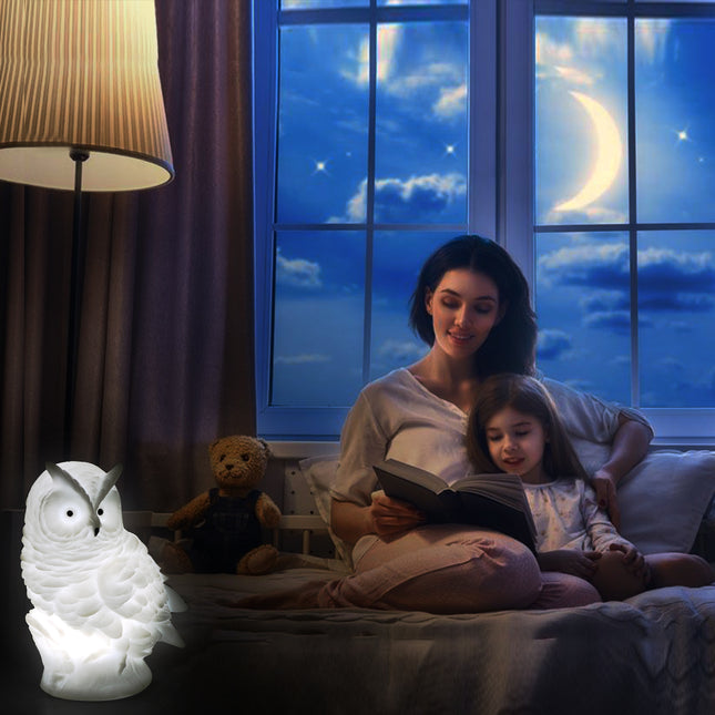 Lampada da comodino gufo in silicone