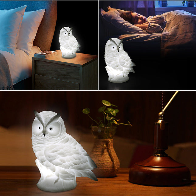 Lampada da comodino gufo in silicone