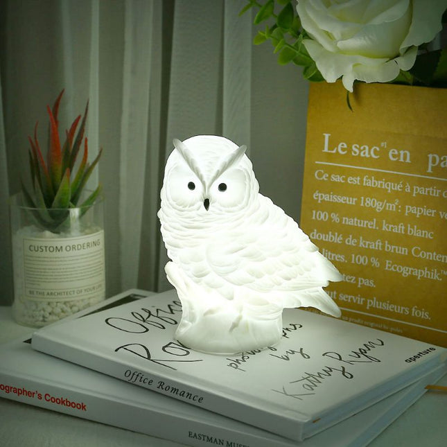 Lampada da comodino gufo in silicone