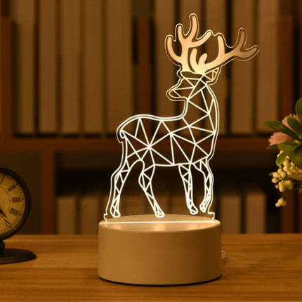 Lampada 3D illusione ottica cervo