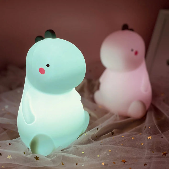 Luce notturna dinosauro silicone multicolore