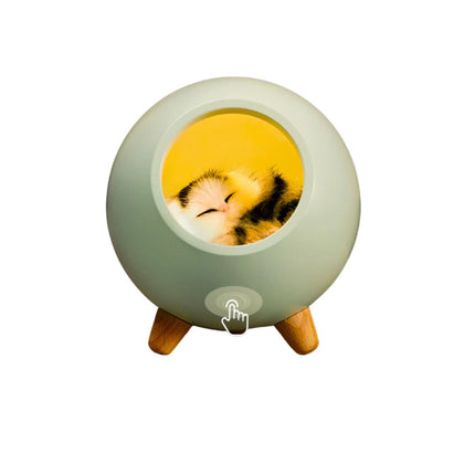 Lampada notturna gatto in cuccia ricaricabile