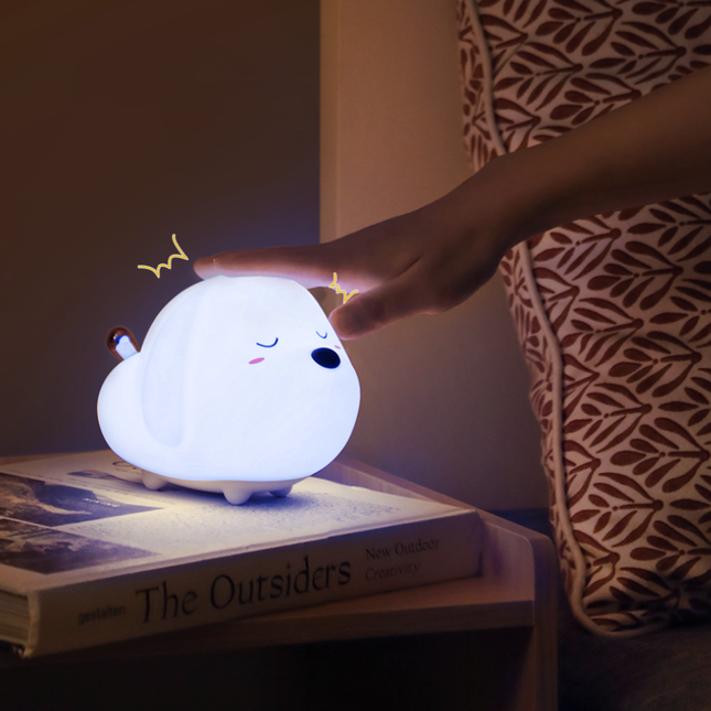 Luce notturna cucciolo in silicone morbido