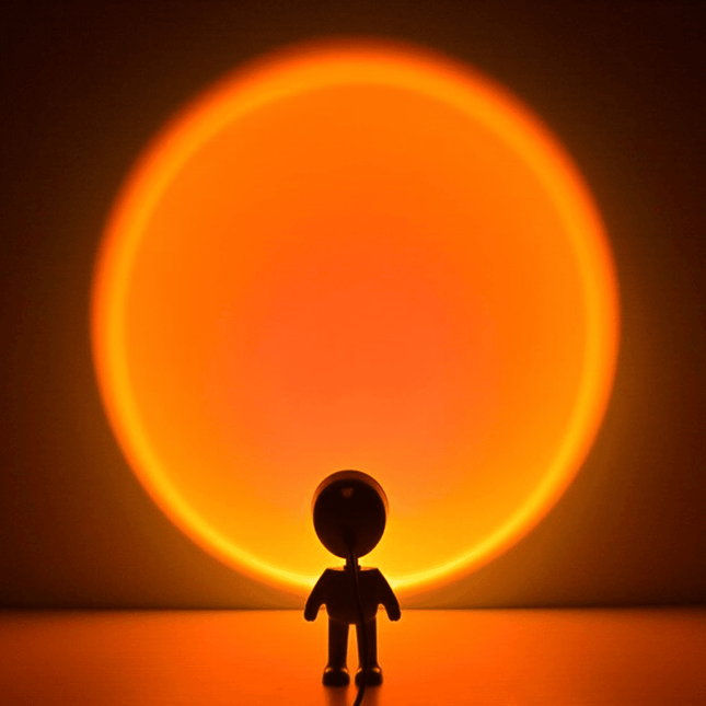 Robot proiettore luce tramonto LED USB