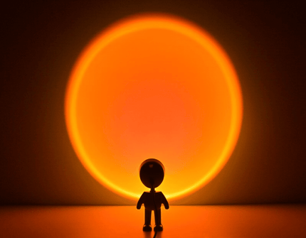 Robot proiettore luce tramonto LED USB