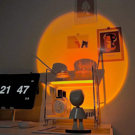 Robot proiettore luce tramonto LED USB