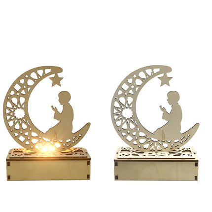 Decorazione Ramadan in legno con luce