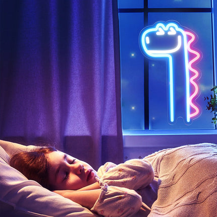 Lampada LED da parete dinosauro neon
