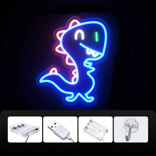 Insegna LED neon dinosauro per cameretta