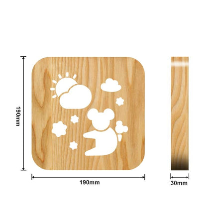 Luce notturna 3D in legno koala