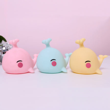 Luce notturna silicone balena colorata