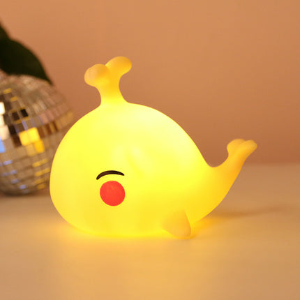 Luce notturna silicone balena colorata