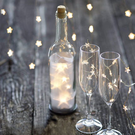 Ghirlanda luminosa LED stelle a batteria