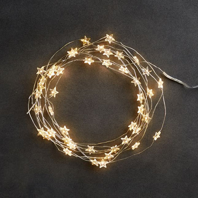 Ghirlanda luminosa LED stelle a batteria
