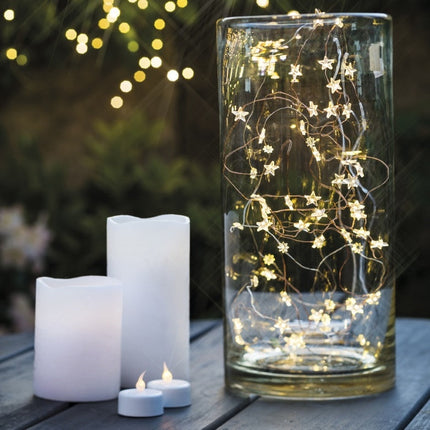 Ghirlanda luminosa LED stelle a batteria