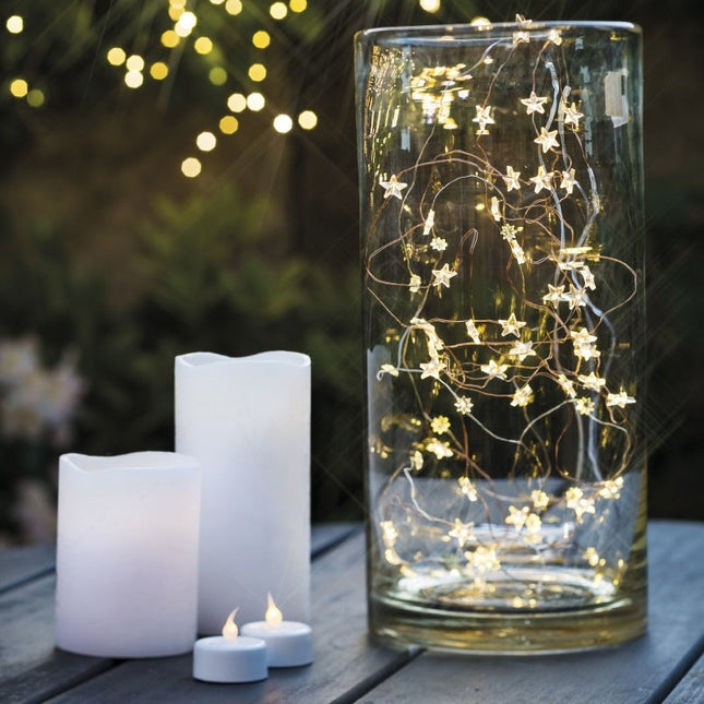 Ghirlanda luminosa LED stelle a batteria