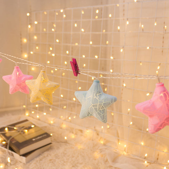 Ghirlanda LED stelle luminose colorate