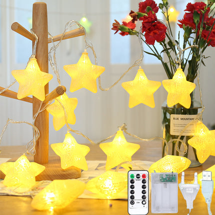 Ghirlanda LED stelle luminose colorate