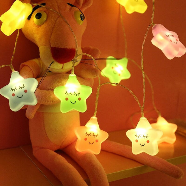 Ghirlanda luminosa LED stelle multicolore