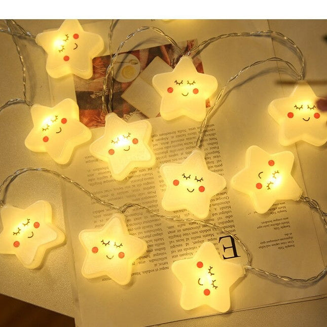 Ghirlanda luminosa LED a stella bianca