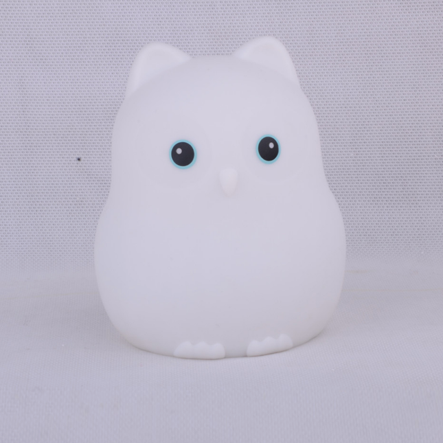 Luce notturna gufo silicone con telecomando