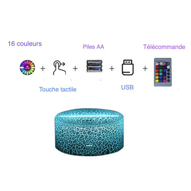 Lampada LED 3D testa di cavallo