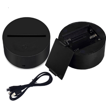 Lampada LED illusione 3D a forma gufo