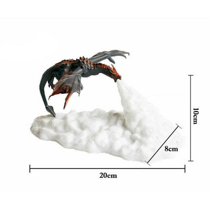Lampada 3D drago che sputa fuoco