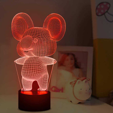 Lampada 3D illusione ottica koala telecomando