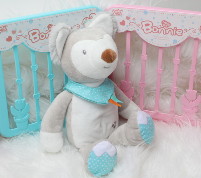 Peluche lupo luminoso per la nanna