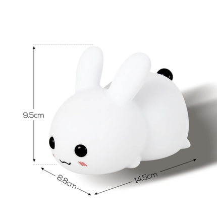 Luce notturna coniglio silicone tattile ricaricabile