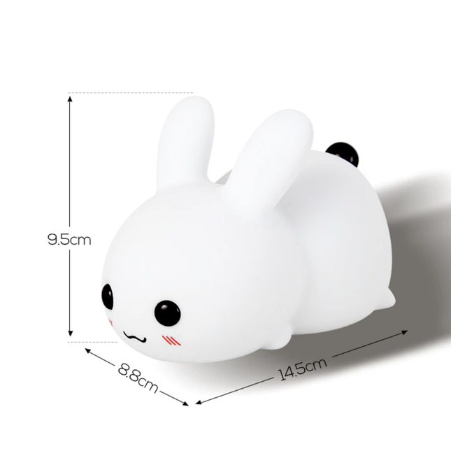Luce notturna coniglio silicone tattile ricaricabile